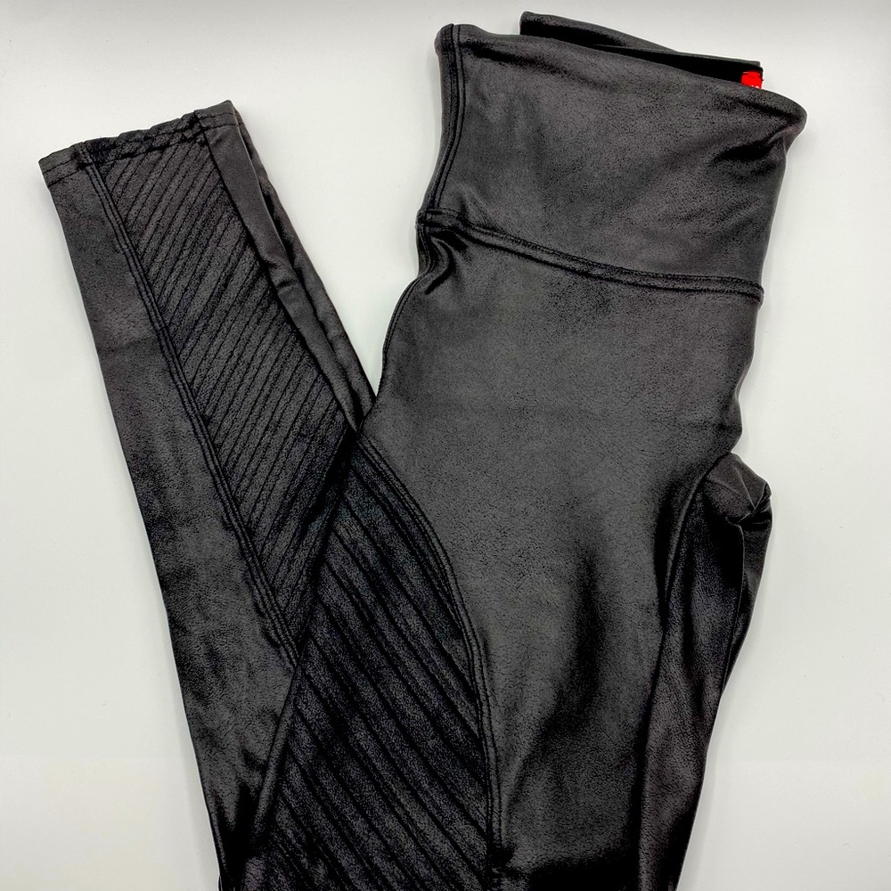 Spanx Moto Legging, Black, Size Medium